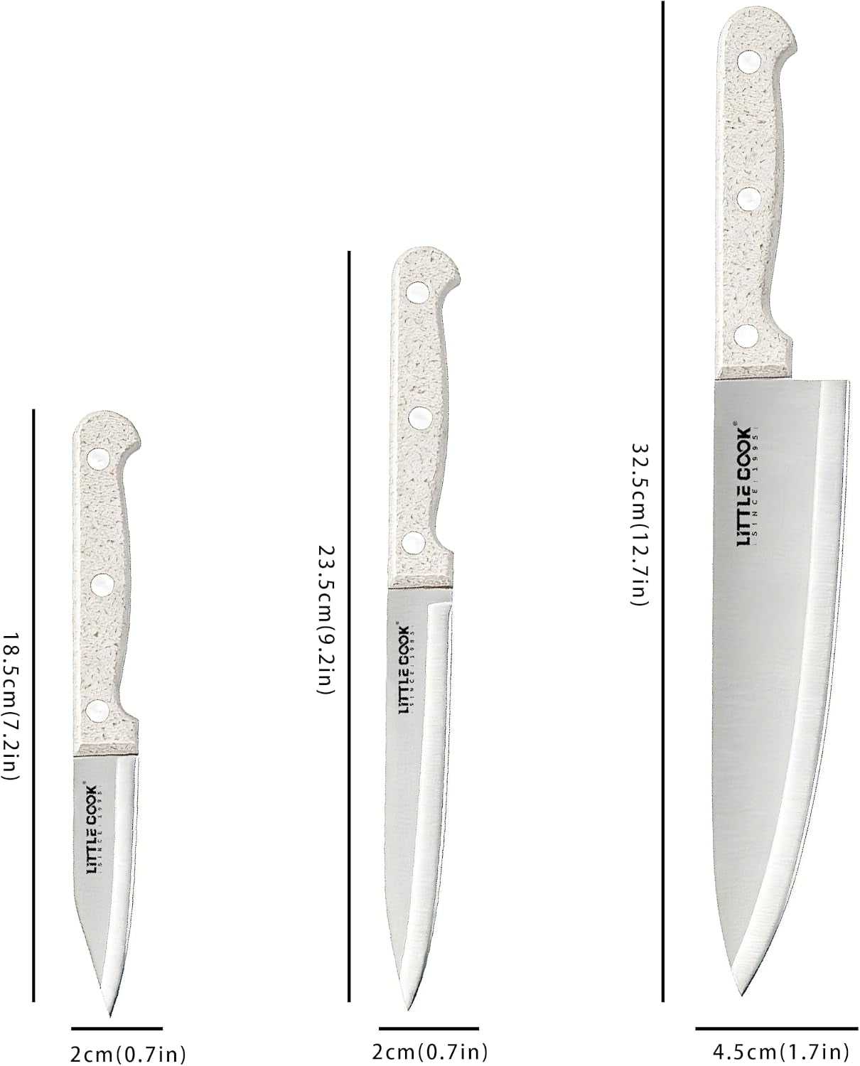 little-cook-3-piece-knife-set-chef-knife-set-with-sheaths-wheat-handle