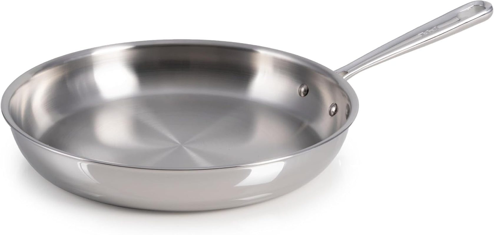 pro-tri-ply-fry-pan-stainless-steel-pan-12-inch-induction-cookware-oven-safe-500f-fast-even-heat-professional-quality-durability-skillet-cookware-silver