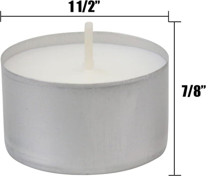 100 Pack Unscented 8 Hour Extended Burn Time Tea Light Candles, White, 100 Count5