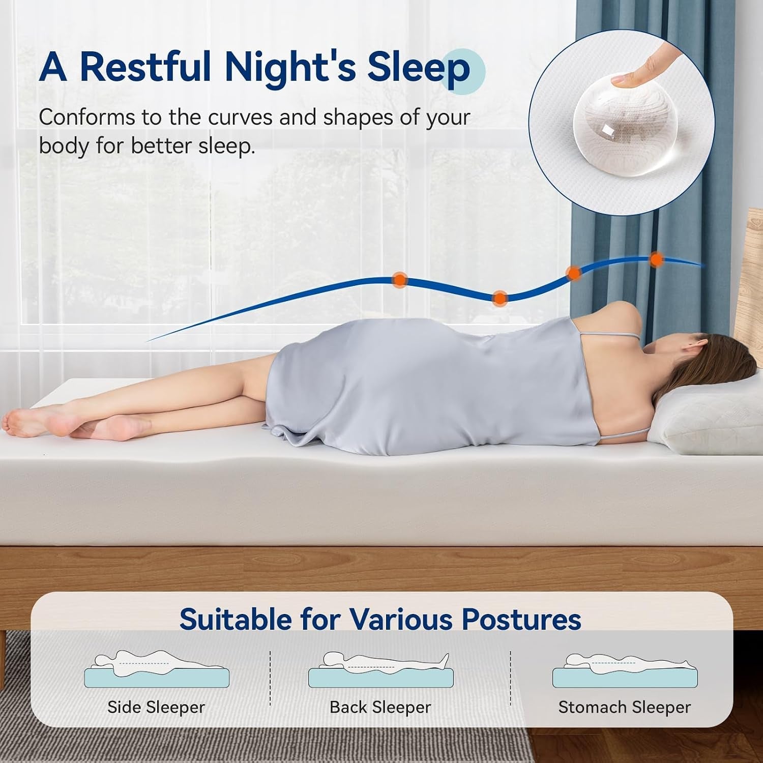 breathable-memory-foam-plush-mattress-queen-white-grey-80-x-60-x-8-inches