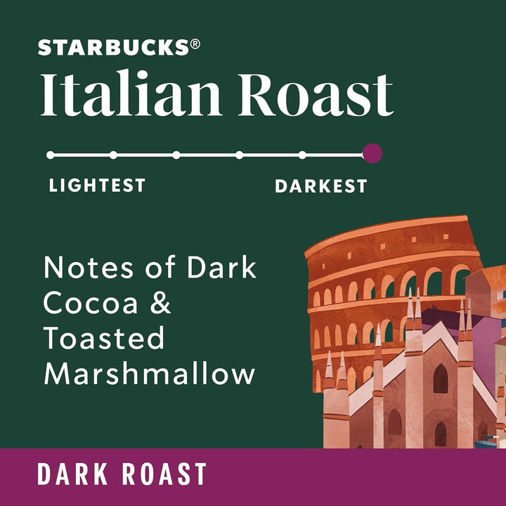Starbucks Ground Coffee, Dark Roast Coffee, Italian Roast, 100% Arabica, 1 Bag (18 Oz)+2