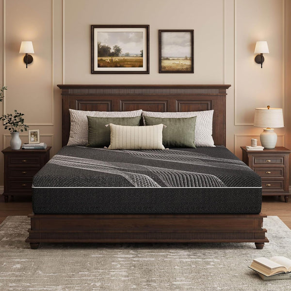 King Size Mattress, 12 Inch Gel Memory Foam, Medium Firm1