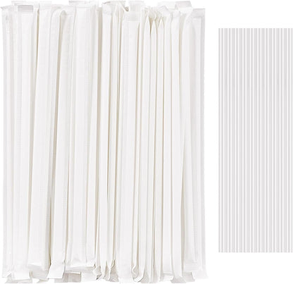 Individually Wrapped 100 Pcs Clear Plastic Straws, Disposable Drinking Straws, 8.26" Long and 0.23'' Diameter, Bpa-Free3