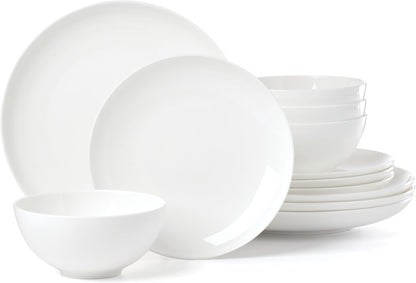 Studio 1414 Coupe Bone China 12-Piece Dinnerware Set for 41