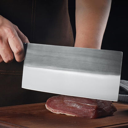 Meat Cleaver,Cleaver Knife 7.5 Inch Forged Cleaver Kitchen Chinese Slicing Knife Sushi Filleting Knife Butcher Knife Meat Cooking Cutter6