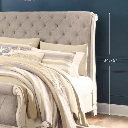 Signature Design by Ashley Realyn Upholstered King Sleigh Bed3