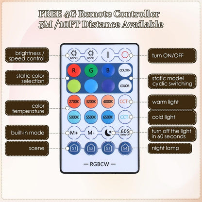 Smart RGB Dimmable Table Lamp Compatible with Alexa&App&Remote Control, Gray7