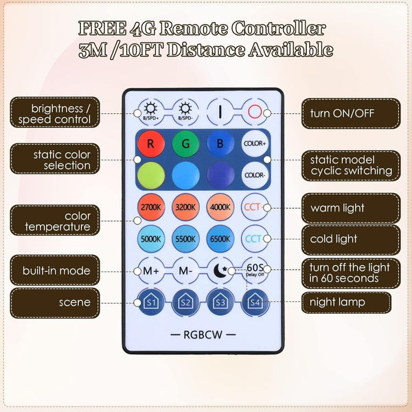 Smart RGB Dimmable Table Lamp Compatible with Alexa&App&Remote Control, Gray7