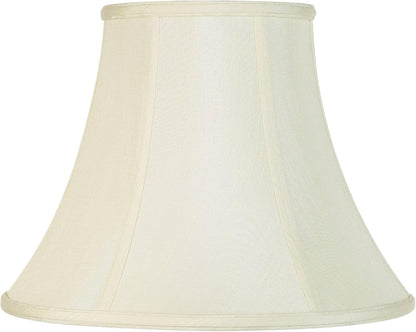 Pre-Assembled Ginna Creme Flared Large Bell Lamp Shade 7X14X11 (Spider) | 7" Top X 14" Bottom X 10.5" High X 11" Slant Replacement for Table Lamps Harp + Finial1