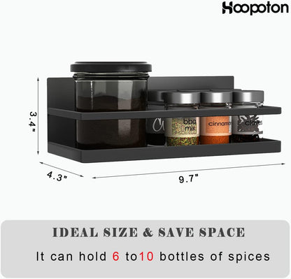 2 Pack Magnetic Spice Rack, Easy to Install on the Side of Refrigerator/Space Saving Kitchen Organization Shelf Organizer for Cabinet2