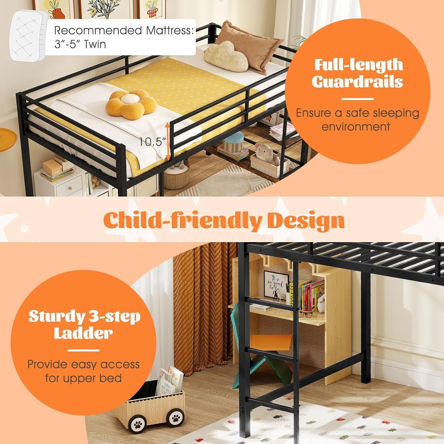 low-loft-bed-twin-size-heavy-duty-metal-frame-w-storage-shelves-ladder-full-length-guardrails-ample-under-bed-space-kids-loft-bed-with-stairs-for-boys-girls-junior-no-box-spring-needed