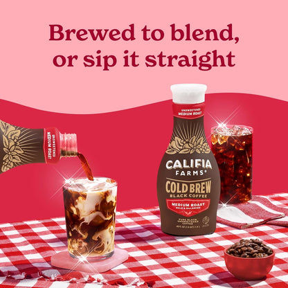 Califia Farms - Pure Black Medium Roast Cold Brew Coffee, 48 Oz, 100% Arabica, Plant Based, Vegan, Gluten Free, Non GMO, Sugar Free, Iced Coffee5