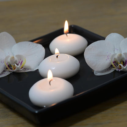 50 Floating Candles, Smoke-Free and Odorless, Burning Continuously for 5-6 Hours, White, 2-Inch Floating Candles, Suitable for Valentine'S Day, Weddings, Holidays, Home Decoration……7