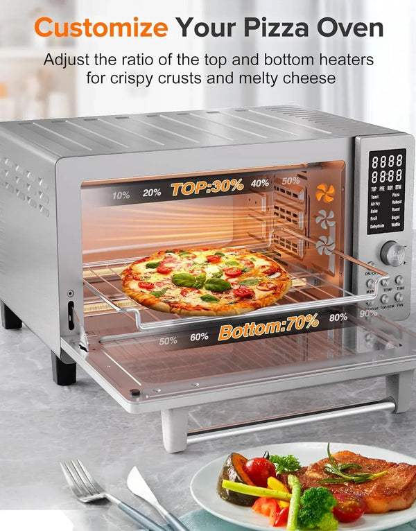 Bravo Pro Smart Air Fryer Toaster Oven Countertop Combo | 10-In-1 Cooking Functions, 1800W, 50-450°F, 21-Qt, Pfas-Free, Upgraded Super Convection5