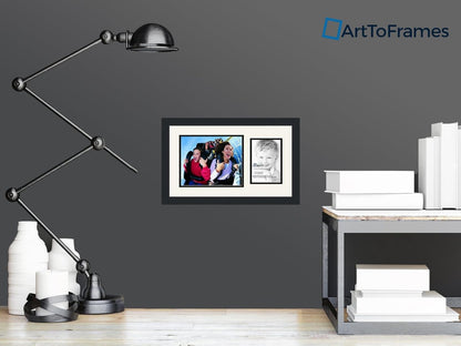 Collage Photo Frame Double Mat with 1-5X7, 8X10 Openings and Satin Black Frame2