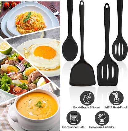 Silicone Cooking Utensils, 4 PCS Silicone Kitchen Utensils Set6