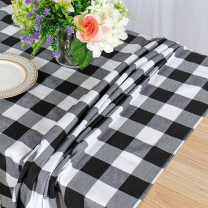 Checked Tablecloth Rectangle 54X80-Inch Black and White Buffalo Plaid Tablecloth Washable Check Table Cover Gingham Tablecloths for Dining Room Rustic Table Linen Christmas5