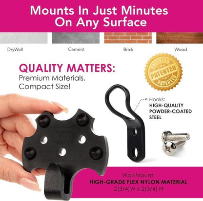 Hangsmart TV® Wall Mount NO Stud - Original & Patented Easy Install, DIY for 19-100" Tvs, Holds up to 150LBS, Fits Most LED LCD Flat Screens & Monitors, Includes Hardware4