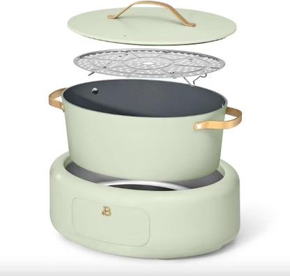 Drew Barrymore 10-In-1 6Qt Electric Multi-Cooker Slow Cooker, Rice Cooker, Steamer & More | Touch Control, Oven-Safe, Dishwasher-Safe | Sage Green7