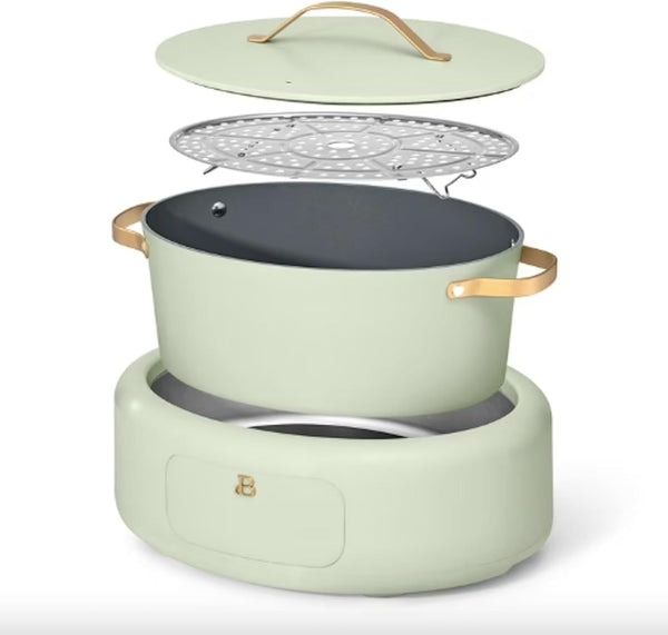 Drew Barrymore 10-In-1 6Qt Electric Multi-Cooker Slow Cooker, Rice Cooker, Steamer & More | Touch Control, Oven-Safe, Dishwasher-Safe | Sage Green7