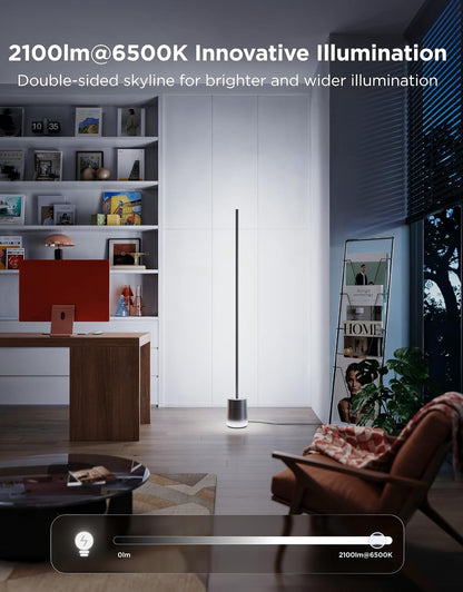Govee Floor Lamp 3 with Luminblend+ Technology, 1000K-10000K Standing Lamp | Work with Matter, 2100Lm Modern Floor Lamps for Living Room, Bedroom, Office, Corner Lamp with Dynamic Scenes, Daysync5