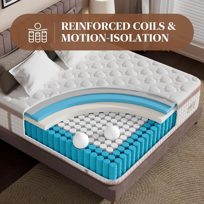Extra Firm Full Mattress 14 Inch, Luxury Hybrid Mattress in a Box for Deep Sleep & Lumbar Support, Certipur-Us & Zero Fiberglass, 365-Night Trial3