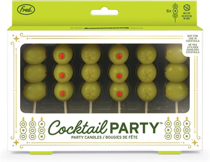 Genuine Fred Cocktail Party Martini Olive Birthday Candles, Set of 75