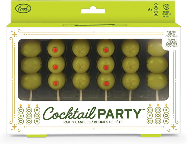 Genuine Fred Cocktail Party Martini Olive Birthday Candles, Set of 75