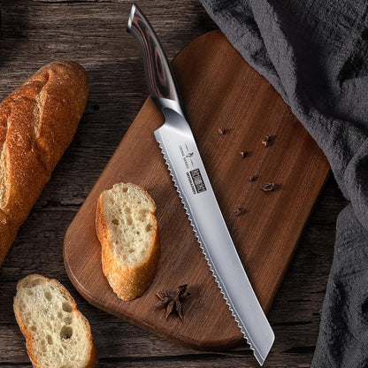 Bread Knife 10 Inch, Ultra Sharp Japanese Serrated Bread Knife6