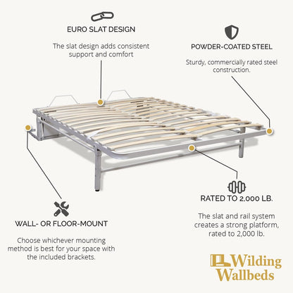 Murphy Bed Frame Queen DIY Hardware Kit Vertical Wall Bed3