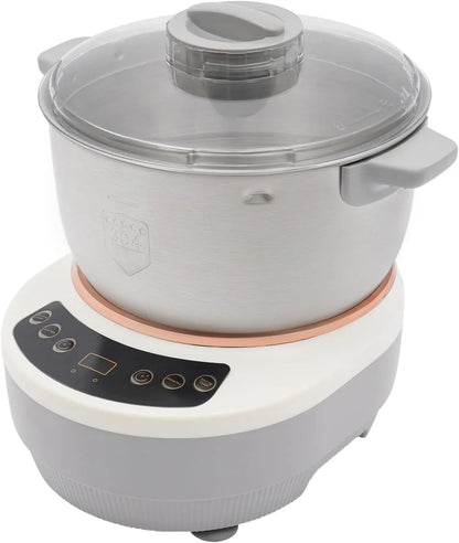 Electric Dough Maker with Ferment Function 5L(4.5QT) Dough Mixer Machine, 304 Stainless Steel Household Flour Kneading Machine for Baking Bread Pizza, Silver1