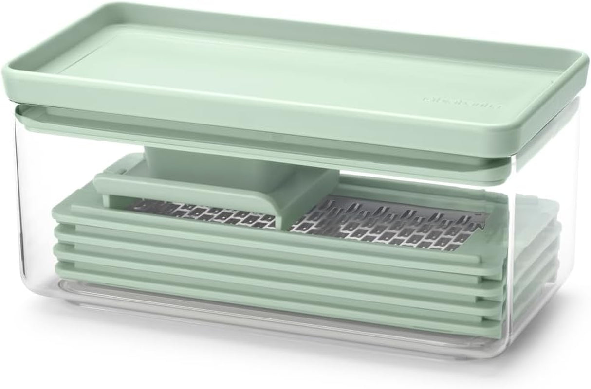 brabantia-tasty-slicer-and-grater-set-vegetable-slicer-with-two-graters-storage-box-non-slip-base-dishwasher-safe-design-100-recyclable-tritan-plastic-jade-green