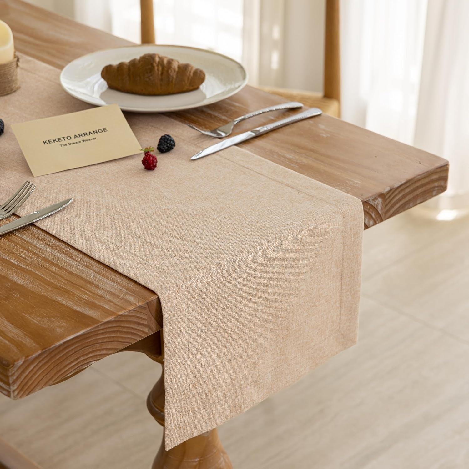 deep-beige-rustic-table-runner-72-inches-dining-table-decors