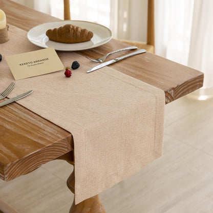 Deep Beige Rustic Table Runner 72 Inches Dining Table Decors1