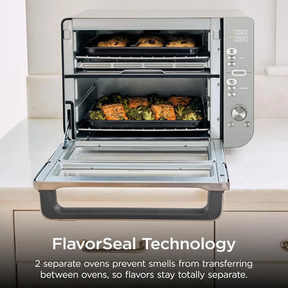 Ninja Double Stack XL Countertop Oven, 12-In-1, Stainless Steel, DCT601 | Dualzone, Smart Finish, Flavorseal, Fits 4.5 Lb Chicken & 6 Lbs Wings, Air Fry, Bake, Broil9
