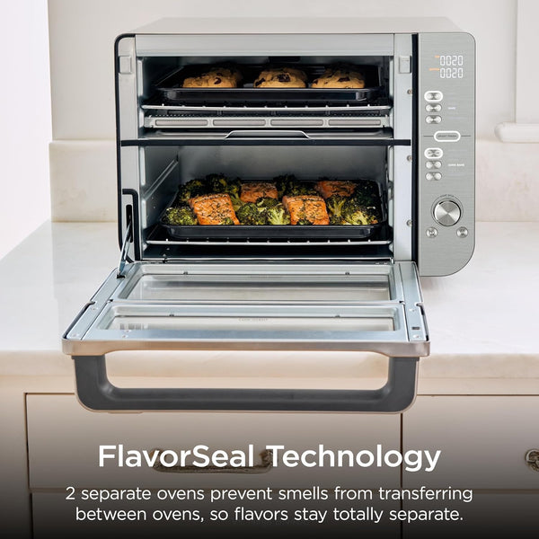 Ninja Double Stack XL Countertop Oven, 12-In-1, Stainless Steel, DCT601 | Dualzone, Smart Finish, Flavorseal, Fits 4.5 Lb Chicken & 6 Lbs Wings, Air Fry, Bake, Broil9