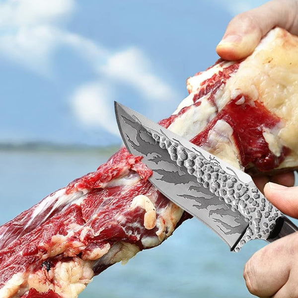 Meat Cleaver,Cleaver Knife, Stainless Steel Boning Knife Handmade Forge Knife Meat Cleaver Kitchen Chef Knife Butcher Knife Wooden Handle Kitchen Supplies6