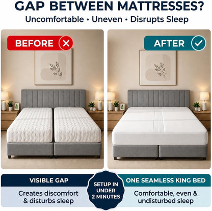 Fitted Sheet Bed Bridge, Split King Gap Filler for Adjustable Bed2