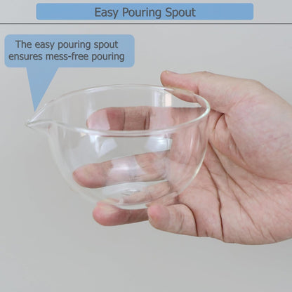 Glass Bowls Drizzling Preparing Tool with Spout (300Ml * 2)6