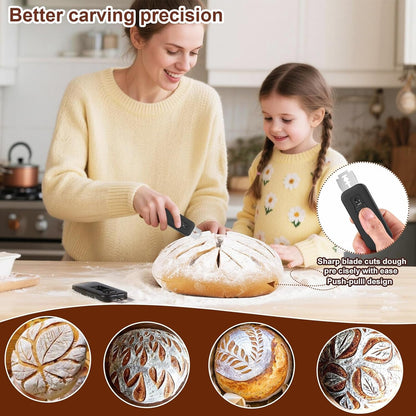 Upgraded Magnetic Bread Lame Cutter, Sourdough Scoring Tool for Artisan Bread Making, Professional Dough Slashing & Bread Cutting Knife with 5 Replaceable Razor Blades7