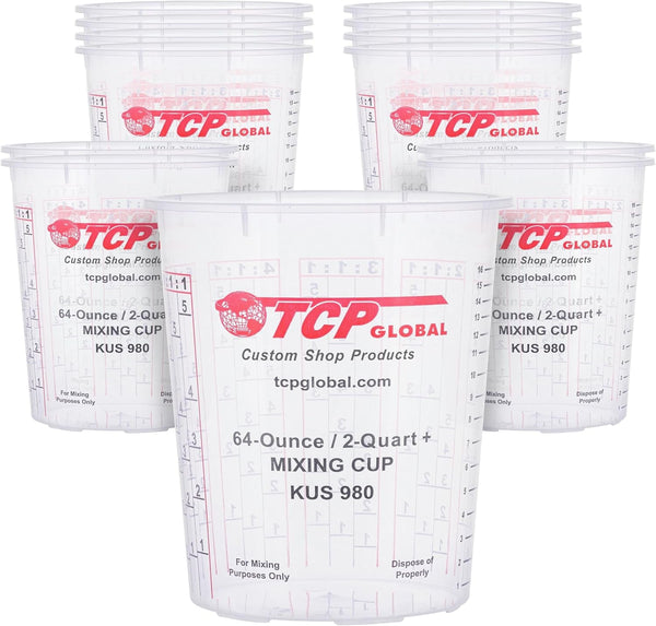 Paint Mixing Cups, 64-Ounce, 12 Pack, Plastic Measuring Cups1