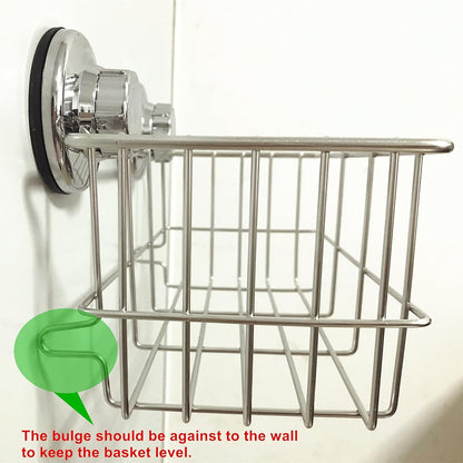 Suction Cup Deep Shower Caddy Bath Wall Shelf for Large Shampoo Shower Gel Holder Bathroom Storage - Rustproof Stainless Steel9