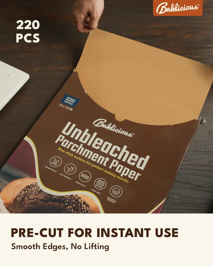 12X16Inch 220Pcs Unbleached Pre-Cut Heavy Duty Parchment Baking Sheets2