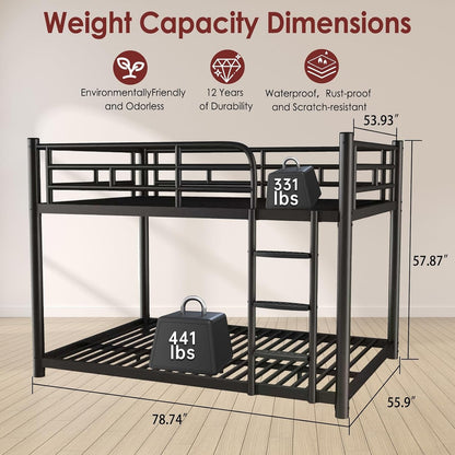 Metal Full over Full Size Bunk Bed, Full over Full Bunk Beds2