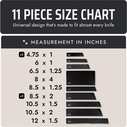 Professional Chef Knife Edge Guards – 11 Piece Knives Universal Covers - Extra Strength ABS Plastic and Food Safe Kitchen Knife Sheath Covers – Knives Not Included7