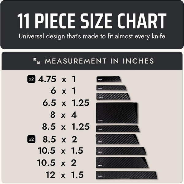Professional Chef Knife Edge Guards – 11 Piece Knives Universal Covers - Extra Strength ABS Plastic and Food Safe Kitchen Knife Sheath Covers – Knives Not Included7