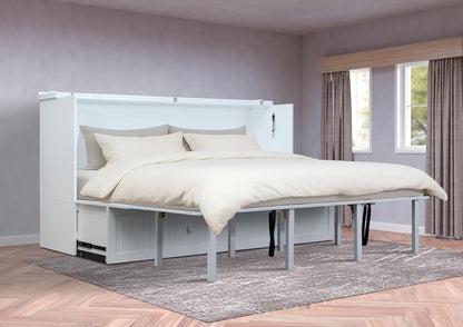 Murphybedz Tuscany Murphy Cabinet Chest Bed with Charging Station 6 Inch (White, King)7