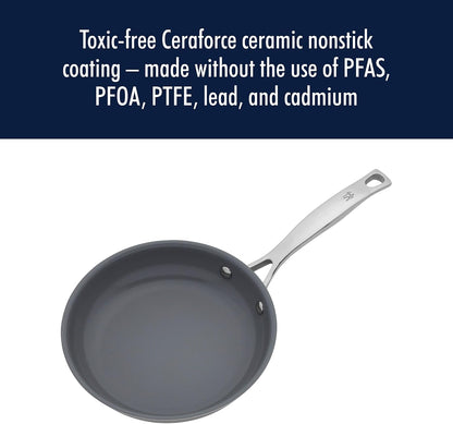 HENCKELS Clad H3 8-Inch Induction Ceramic Nonstick Frying Pan, Stainless Steel, Durable and Easy to Clean4