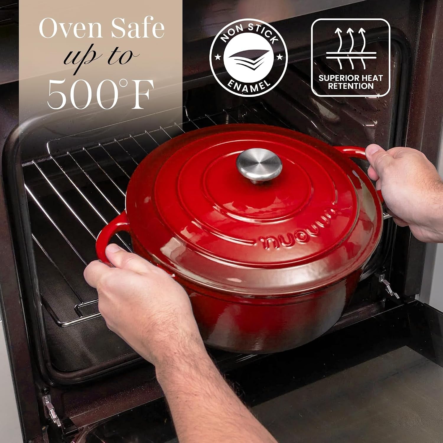 enamelled-cast-iron-dutch-oven-pot-with-lid-6-4-quart-non-stick-casserole-pot-heavy-duty-oven-safe-up-to-500-f-for-bread-baking-braising-stews-roasting-28cm-red