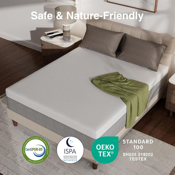 King Size Mattress, 12 Inch Gel Memory Foam King Mattress in a Box10
